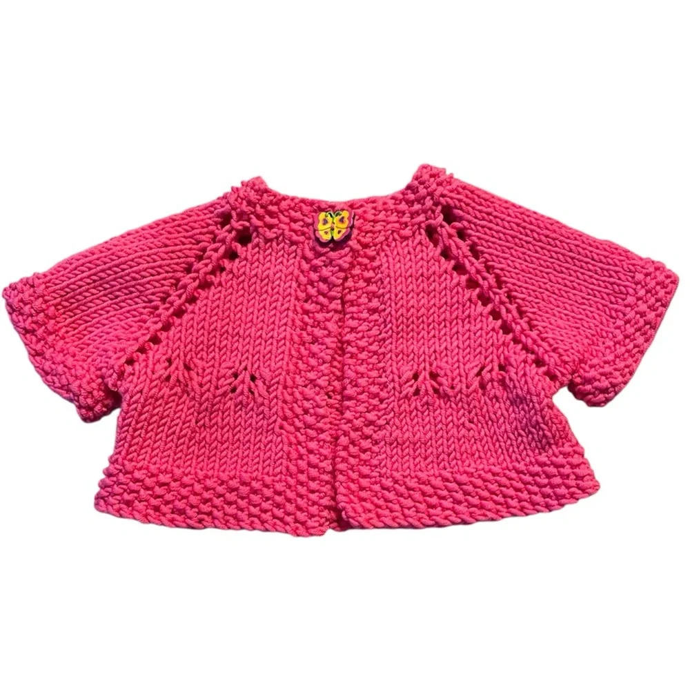 NWT Carter’s | Summer Dress & Bloomers with Hand Knit Cardigan sz 18mos
